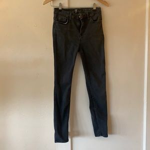 7 Seven for all Mankind grey high waist ankle skinny Jean size 26